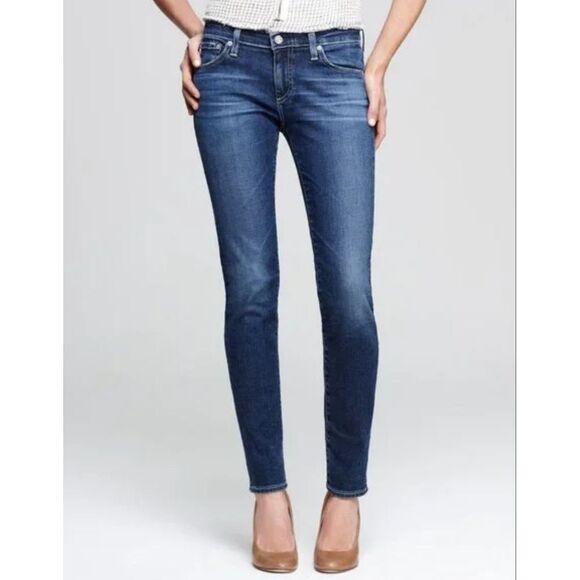 Ag Adriano Goldschmied Denim - Adriano Goldschmied The Stilt Cigarette Leg Medium Wash Jeans, Size 26R